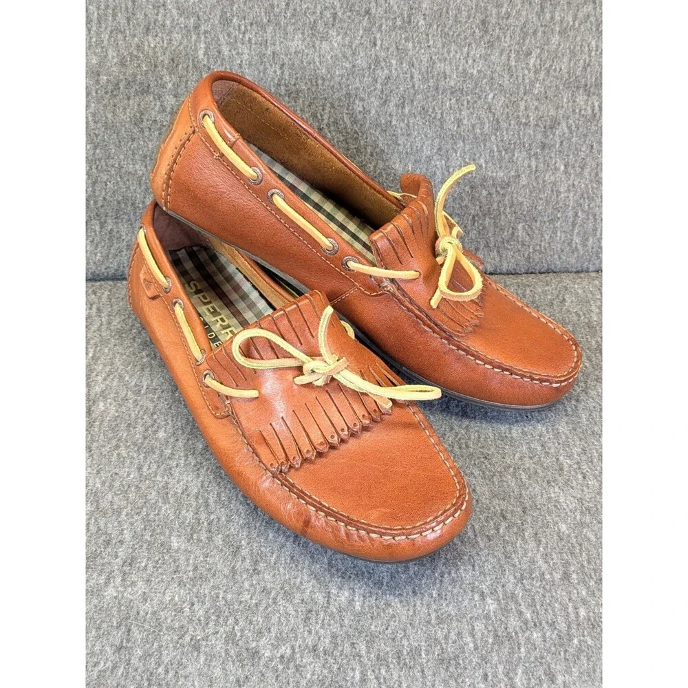 Sperry Mens Loafers WAVE Brown KILTIE DRIVING MOCS Size 9M